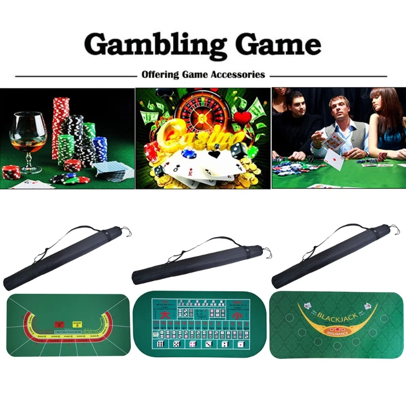 

1.20.6m Casino Table Mat Rubber Poker Mat Baccarat Dice Blackjack Desk Pad