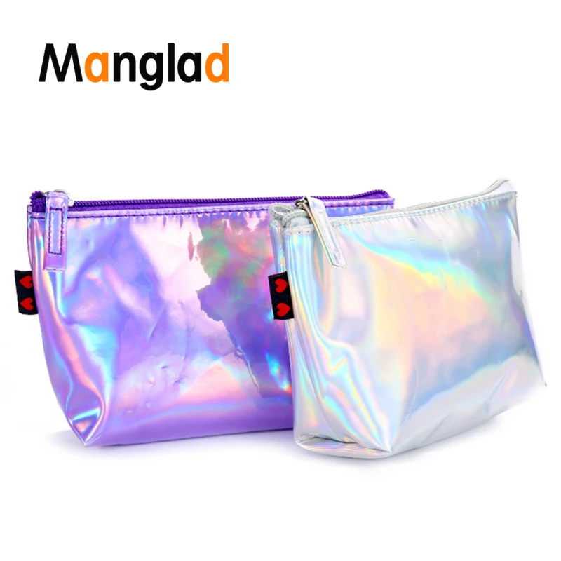 

Fashion Laser Cosmetic Bags Women Flash Color PU Leather Storage Bag Travel Portable Waterproof Wash Bag Makeup Organizer