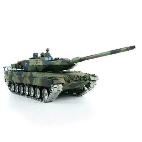 HENG LONG 1/16 TK7.0 Leopard2A6 RC Tank 3889 Metal Tracks Wheels Barrel Recoil BB Airsoft Smoke IR Battle TH17592-SMT4