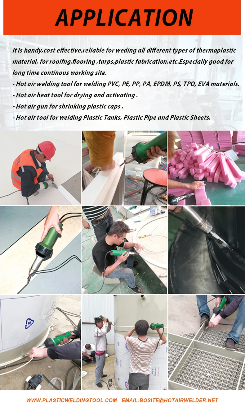 

HKBST 3400W Plastic Heat Gun Of Electron Hand Held Hot Air Welder And Eron Hot Air Blower
