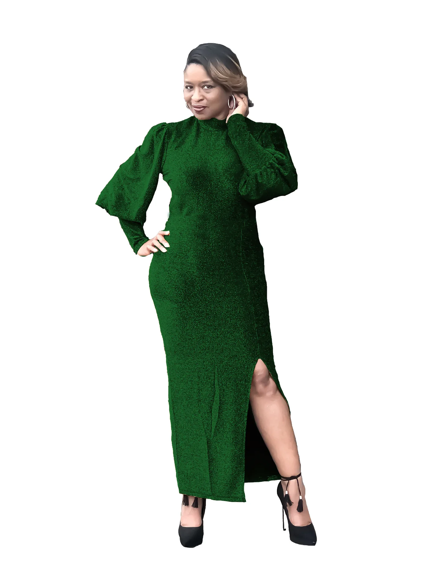 2019 Новое поступление элегантное осеннее модное Стильное женское длинное платье