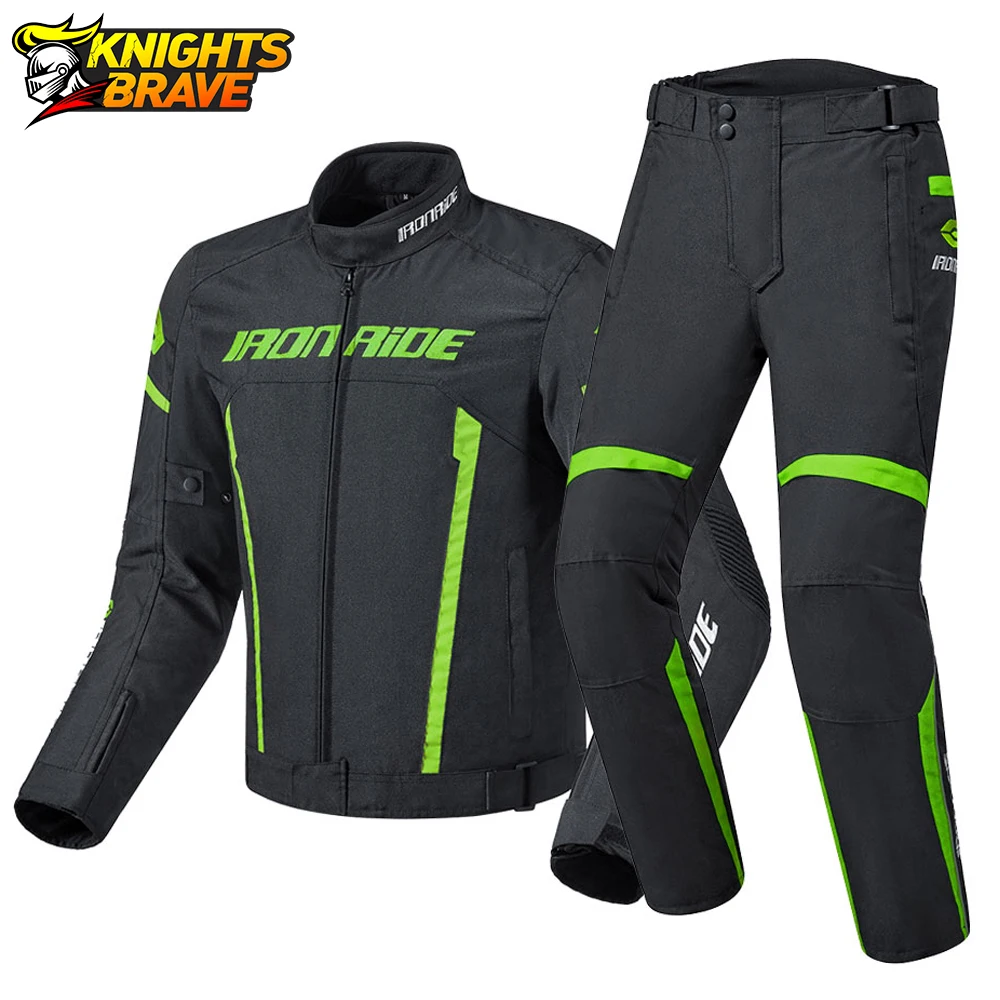 HEROBIKER Motorcycle Jacket Moto Protection Windproof Waterproof Motorbike Riding Jacket + Pants Suit Body Armor For 4 Season