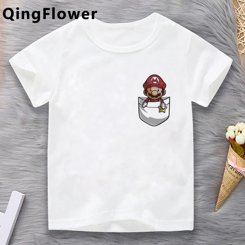 Детская одежда в стиле Super Mario для мальчиков и сестер летняя Милая дизайнерская