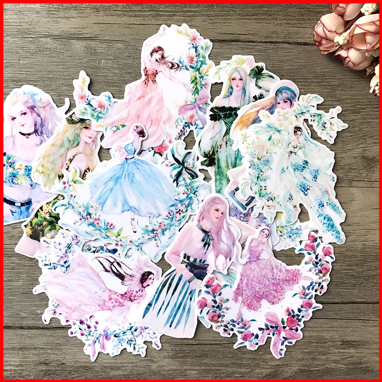 Flower dance vintage personalized scrapbook Stickers scrapbooking material sticker happy planner junk journal | Дом и сад