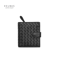 womens wallets womens short 2020 new folding cute zipper small wallet vertical woven leather coin purse