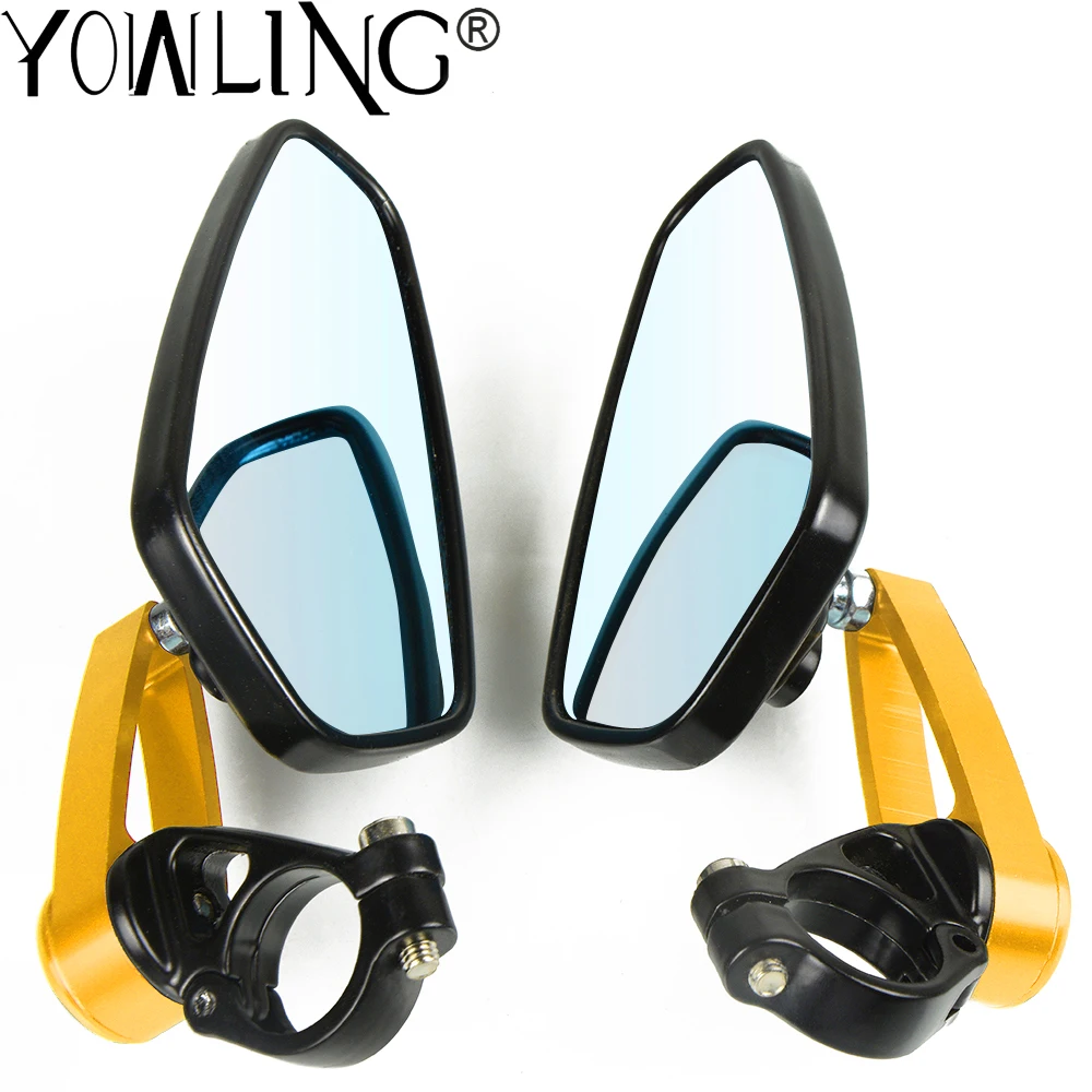Мотоцикл руль бар конец зеркала синие очки боковое зеркало заднего вида для Suzuki