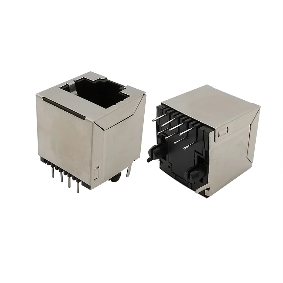 10 шт./лот RJ45 сетевой Ethernet интерфейс 8Pin розетка PCB прямая 8P8C кристальная головка