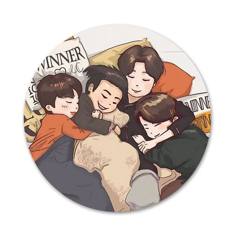 

58mm WINNER Kpop Icons Pins Badge Decoration Brooches Metal Badges For Backpack Decoration