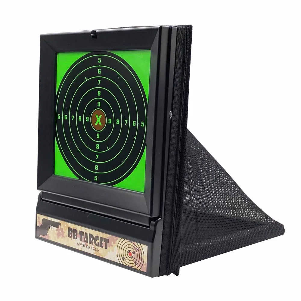 BBs Pellet trap NERF soft bullet pellet with spinner target inside 10 ordinary & 20 Splatter Splash paper targets | Спорт и