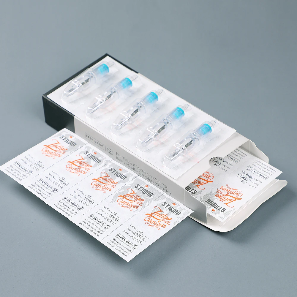 

Solong Tattoo 20pcs Disposable Silicone Sterilized Hawk Tattoo Needle Cartridges for Liner Shader 20pcs/box EN08-20