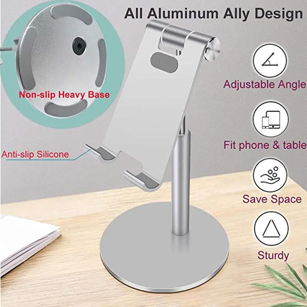 

Aluminum Metal Phone Holder Delicate Design Practical Superior Quality Desktop Universal Non-slip Mobile Phone Stand Holder