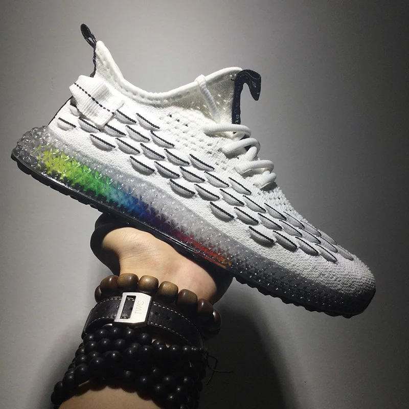 Осень зима 2019 мужская обувь Kanye West 350v2 Зебра серый оранжевый цвет мужские туфли