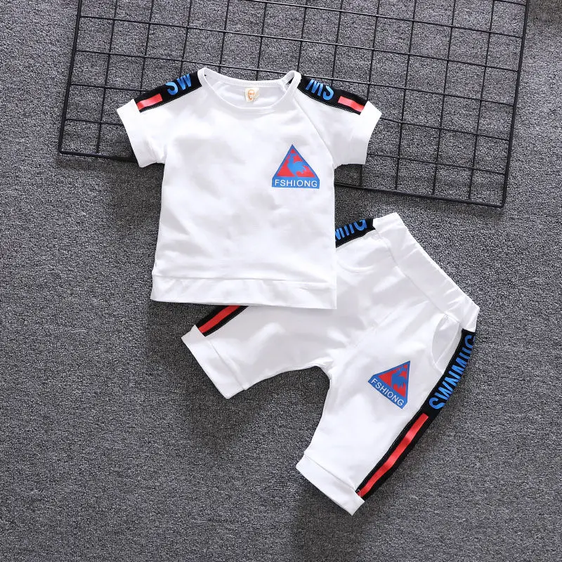 

Boys Summer Clothing Sets 2021 New Children's Cotton Clothes Boys Fashion Short-sleeved Two-piece Suit