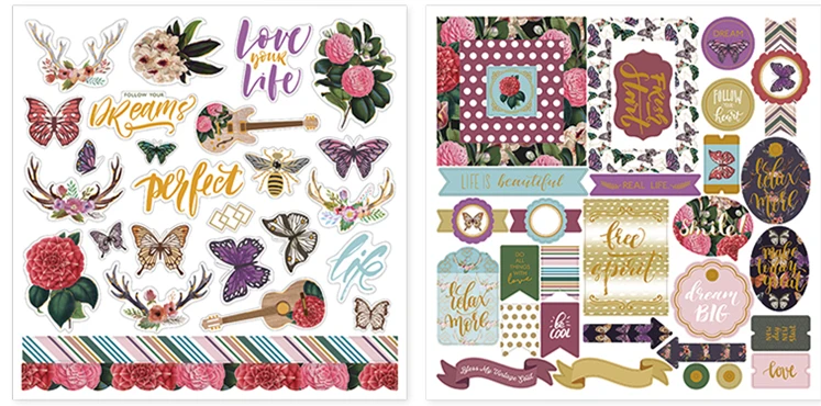 Бумажный пакет для скрапбукинга 30 5*30 5 см 24 листа ручной работы поделки из бумаги