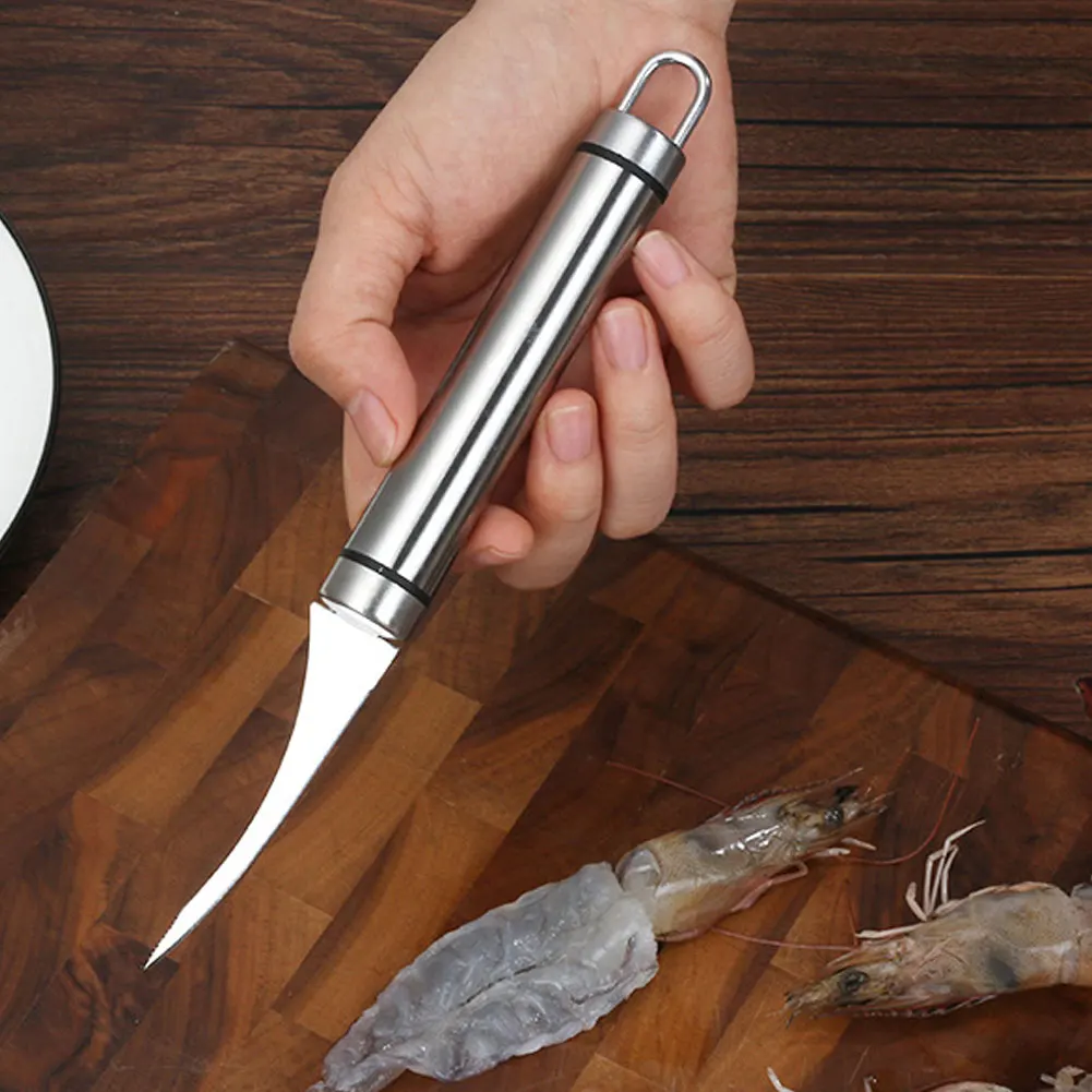 

Stainless Steel Shrimp Opener To Processing Shrimp Line Knife Open Knife Peeler Shrimp For Restaurant Kitchenware Tools