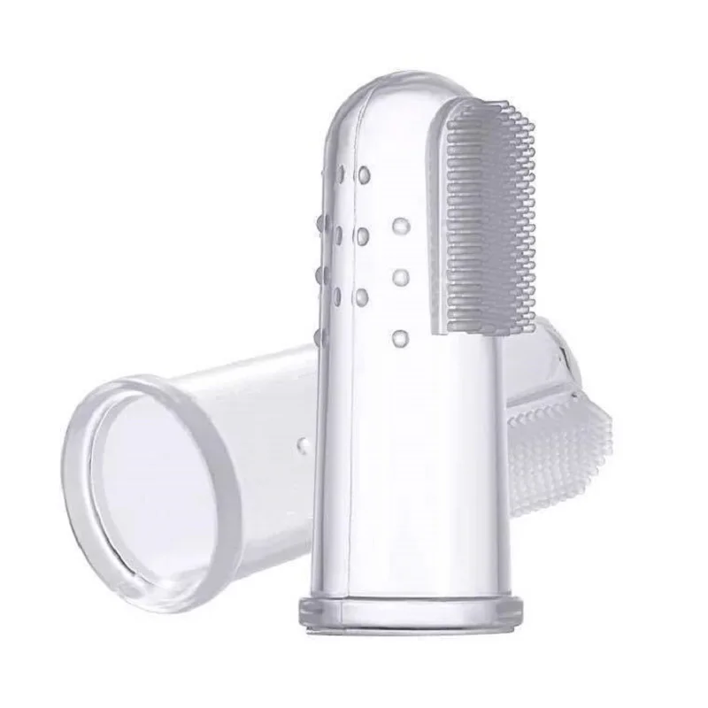 5 шт. супер мягкий палец зубная щетка для животных сошек стряхните неприятного