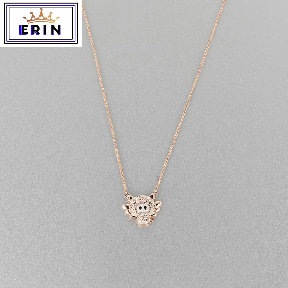 

ERIN High quality SWA new piggy flying lovely pet Pendant Necklace