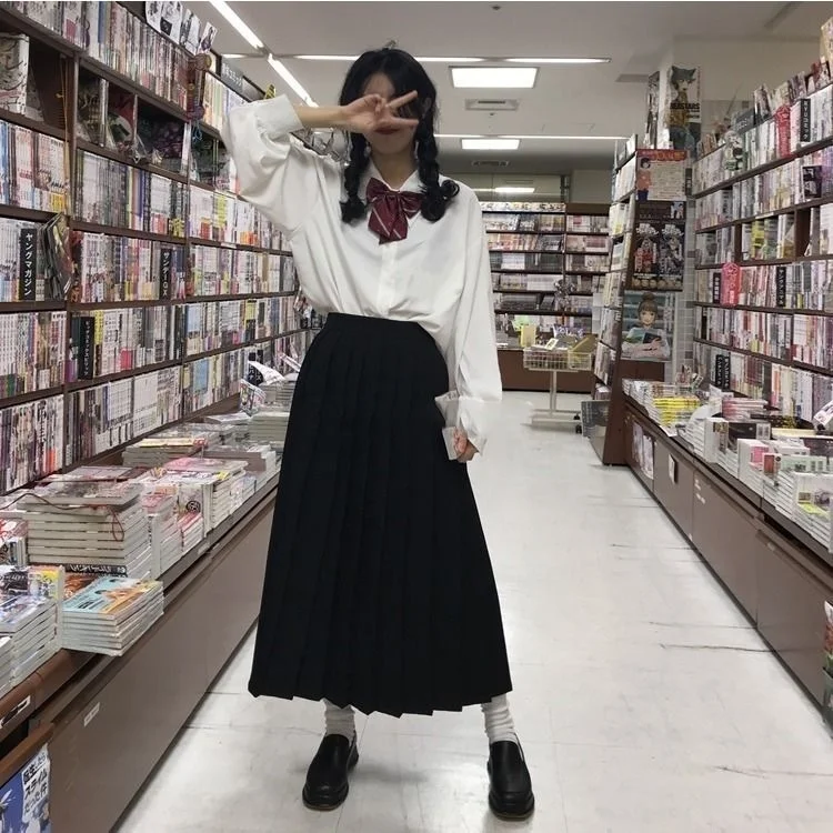 

2021 New Autumn Japanese College Style White Long Sleeve