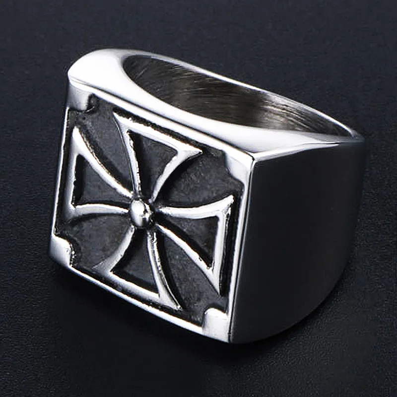 Винтаж в готическом стиле Пособия по немецкому языку армии кольцо с железным