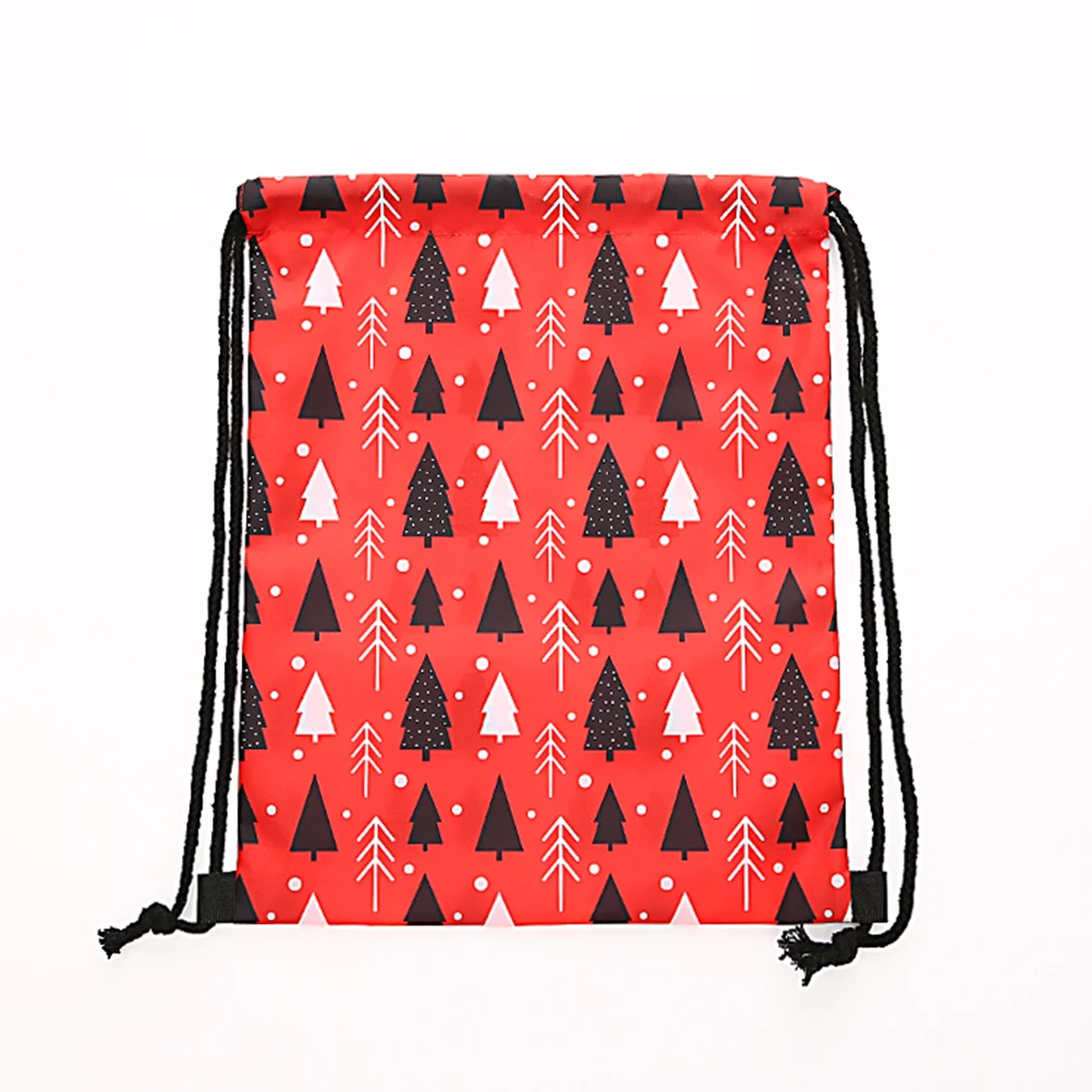 Рождество печатных Drawstring рюкзак тренажерный зал Sackpack йога пляжный Подарочный