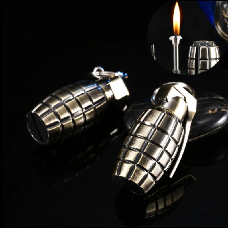 Cute Bullet Smulation Shape Lighter Metal Butane Cigar Retro Natural Gas Cigarette Windproof Smoking Accessory | Спорт и развлечения