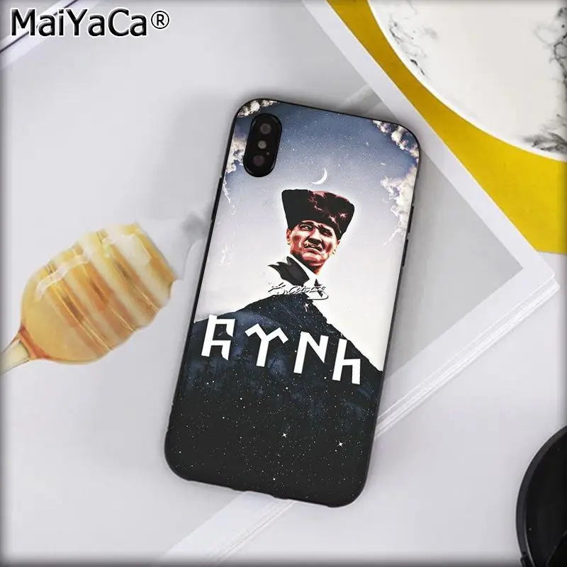A14 Чехол для телефона MaiYaCa с флагом Турции, Анталия, Мустафа, Кемаль, Ататюрк, ТПУ для iphone 11 pro 8 7 66S Plus X XS MAX 5s SE XR - Цвет: A14