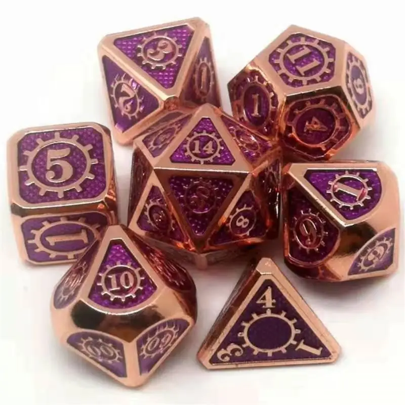 Новые металлические кости 7 шт./компл. ролевые игры игральная кость D &
