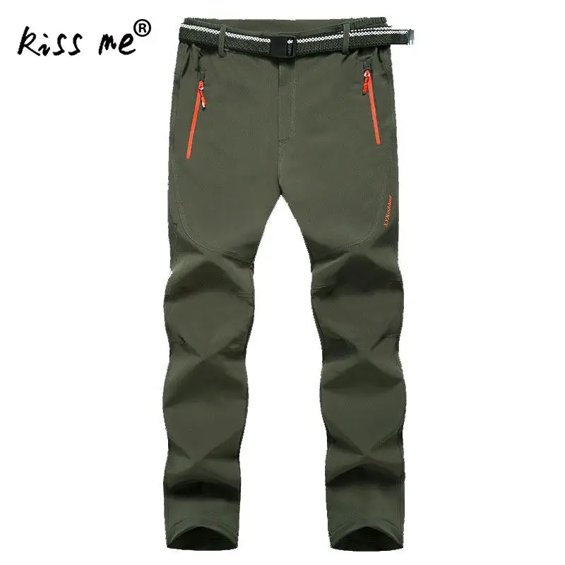 Мужские Зимние флисовые водонепроницаемые уличные штаны размера плюс выше d