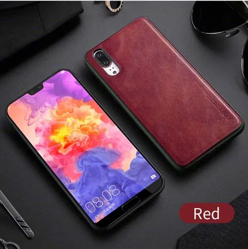 red phone case Для huawei P30 Pro чехол X-Level мягкая роскошная кожаная защитная задняя крышка для huawei P20 Pro Чехол для huawei mate 20 Pro Funda - Цвет: red phone case