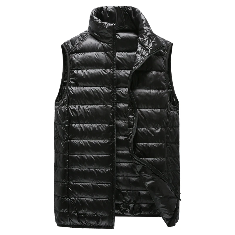 Зимняя Мужская модная бутиковая Толстая теплая белая пуховая куртка со стоячим