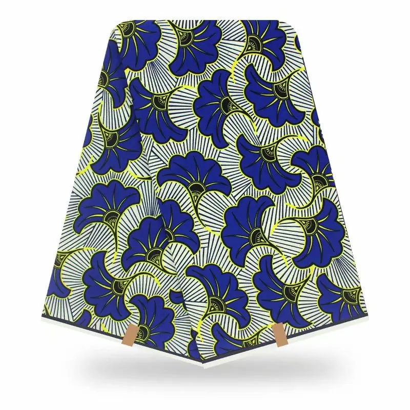 

Original wax 100% cotton fabrics african Soft wax print fabric 2020 Latest Wax Fabric 6 yards per piece african fabric F211-9