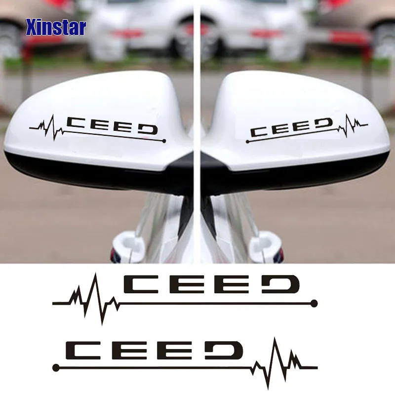 

2 шт./лот Автомобильная наклейка на зеркало заднего вида для kia ceed