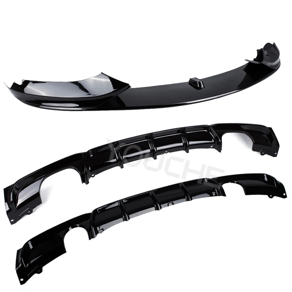 

Комплект для бампера M-Tech F30 из трех предметов, передний бампер, задний бампер, диффузор, спойлер из полипропилена, черный глянец, 325I 12-18