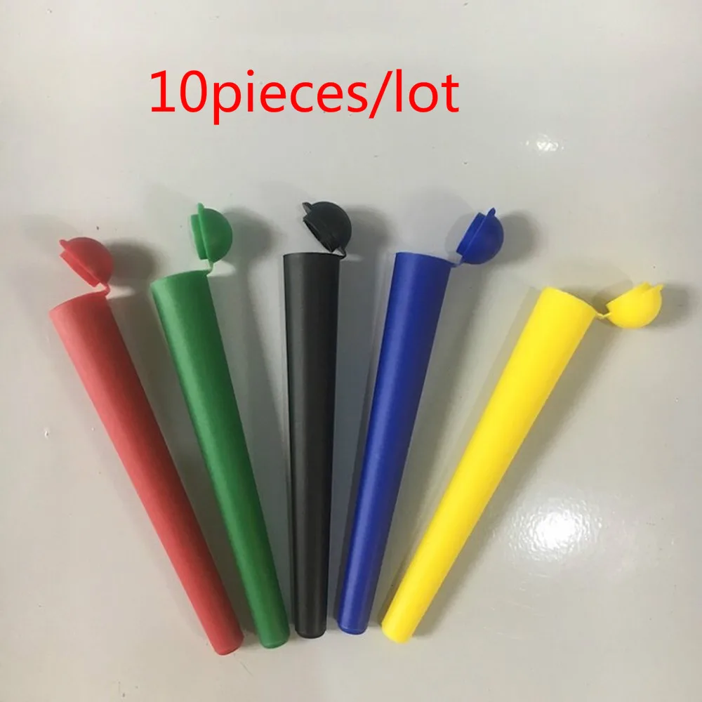 

10 pcs 118mm Plastic King Size Doob Tube Vial Waterproof Airtight Smell Proof Odor Cigarette Solid Storage Sealing Container