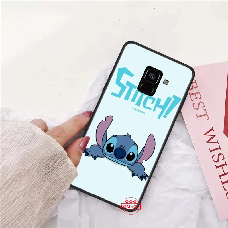 Тематика Лило и Стич Новинка Fundas Мягкий силиконовый чехол для samsung A3 A5 A6 плюс A7 A8 A9