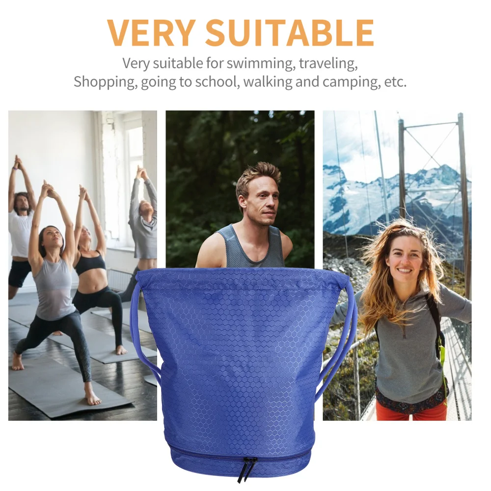 

1pc Dry Wet Drawstring Bag Waterproof String Backpack Swim Pool Beach Bag