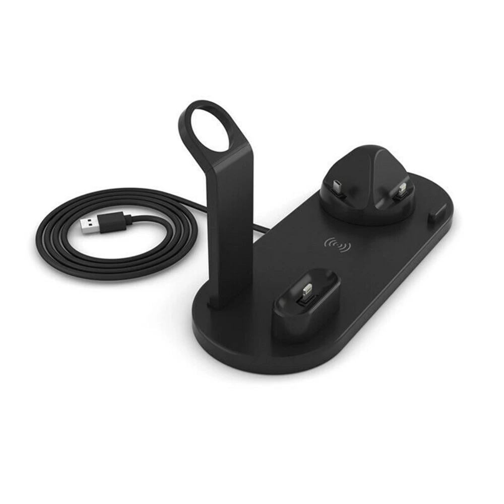 

4 in 1 Wireless Charging Stand For Universal Phone For iPhone 12 11 Airpods AppleWatch Desktop USB Type C Charging Dock Station