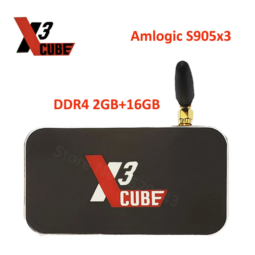 ТВ приставка Ugoos X3 Cube Android Amlogic S905x3 Android9.0 LPDDR4 2GB16GB 2.4G5G WIFI LAN RJ451000M телеприставка 8K