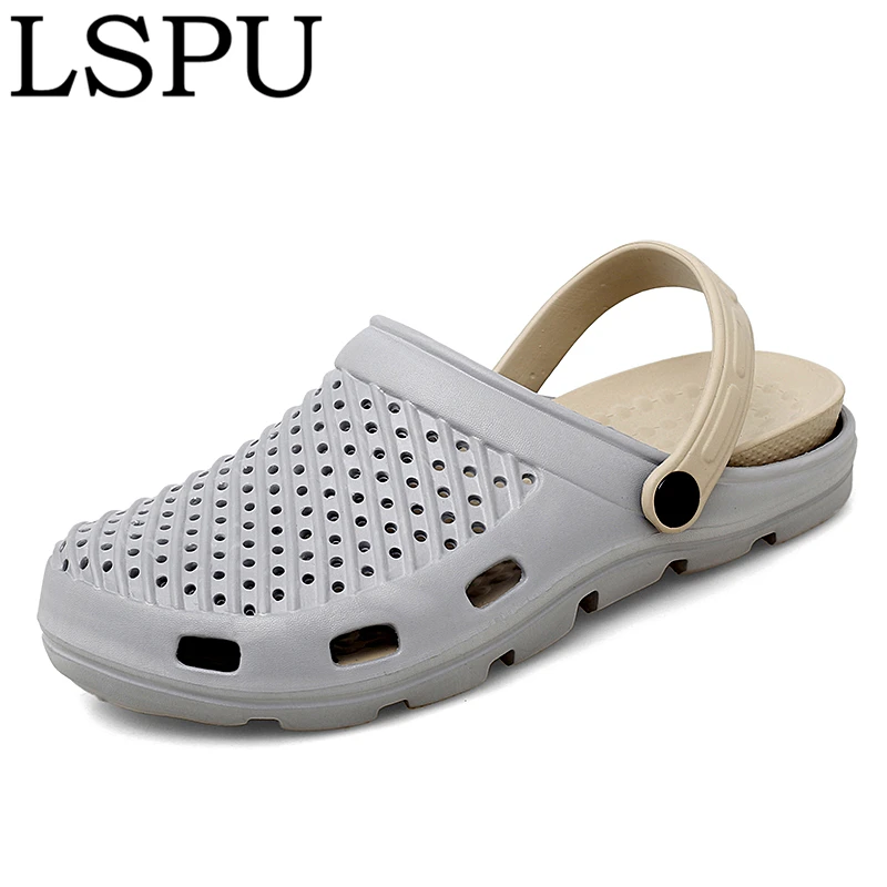 

New Arrivals Summer Unisex Clogs Slip On Breathable Water Beach Sandals Lightweight Quick Dry Mules Men Women Plus Size 37-45