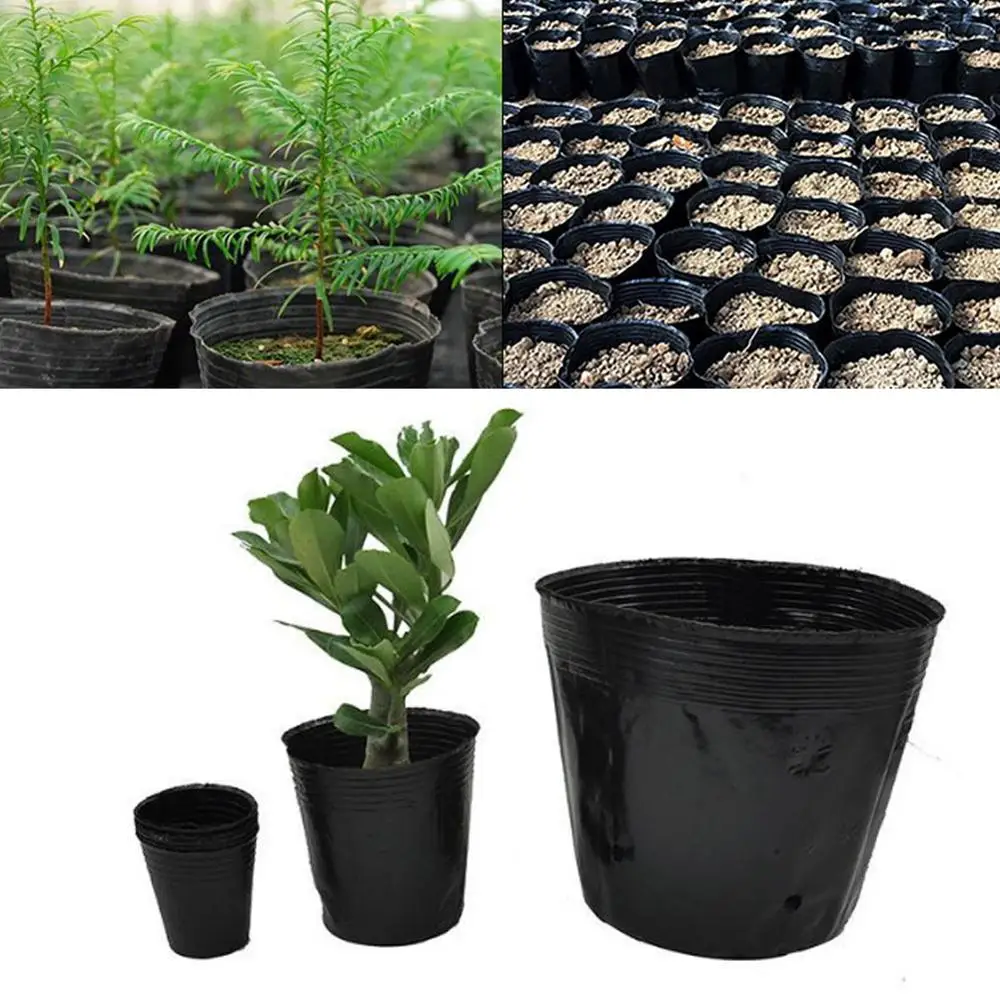 

100PCS Plastic Plant Seeds Grow Flower Plant Pot Nursery Flowerpot Seeds Planter Containers Set Raising Bag Garden Supplies