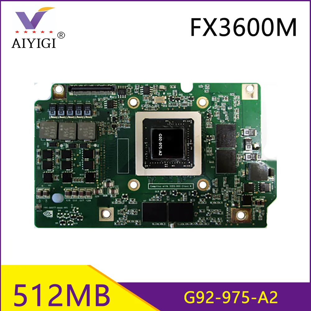 Квадро FX3600M FX 3600M GDDR3 512 Мб видео Графика карты с X кронштейн G92 975 A2 для Dell Precision M6300