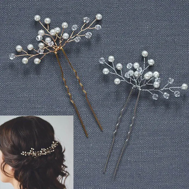 

5 Pcs/Set Wedding Bridal Hairpins Simulate Pearl Hair Clips Ornaments Hairs Pins Lady Hairstyles Jewelry Accessories SAN