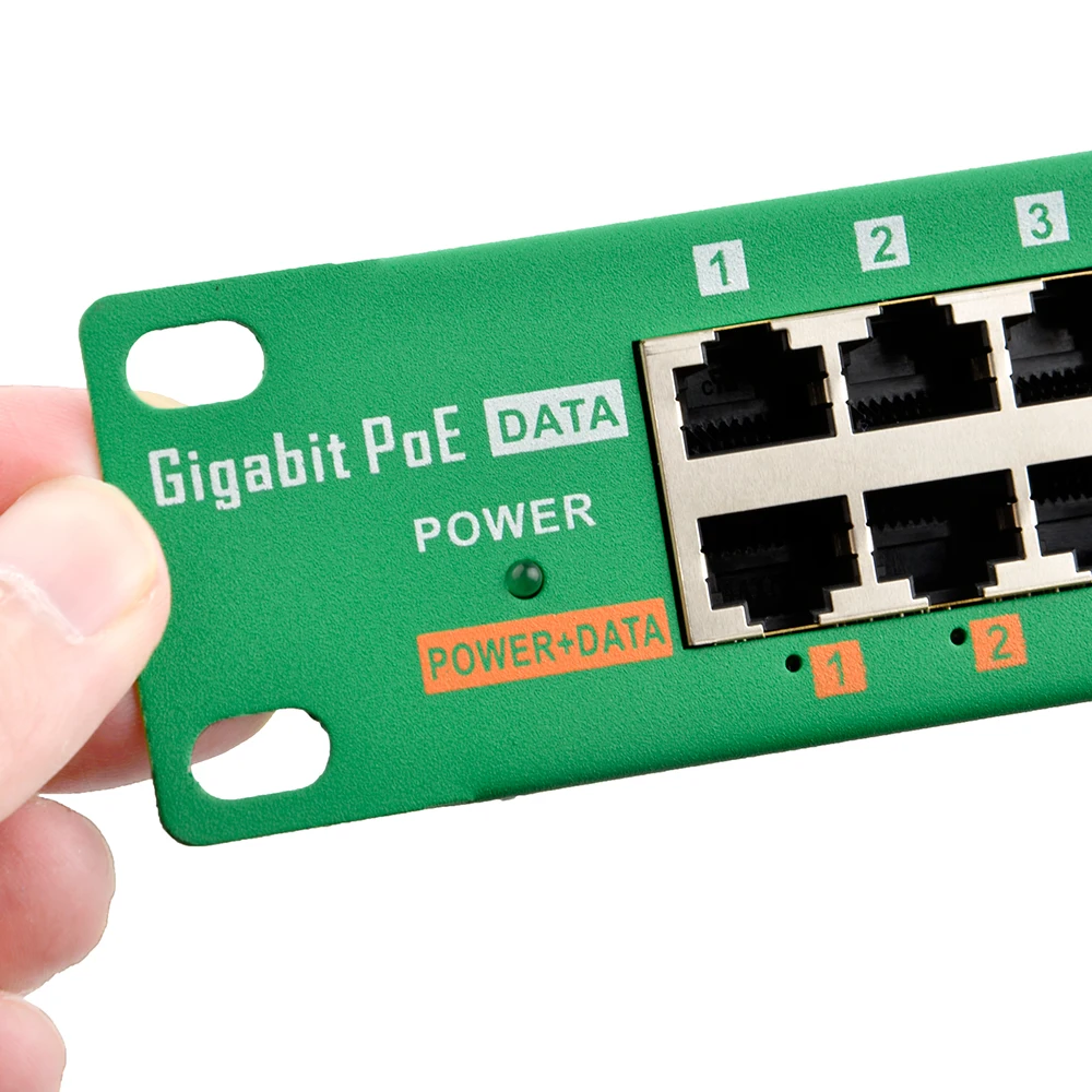 Активный Инжектор PoE 802.3af 802.3at с 24 портами Gigabit Power over Ethernet без источника питания: