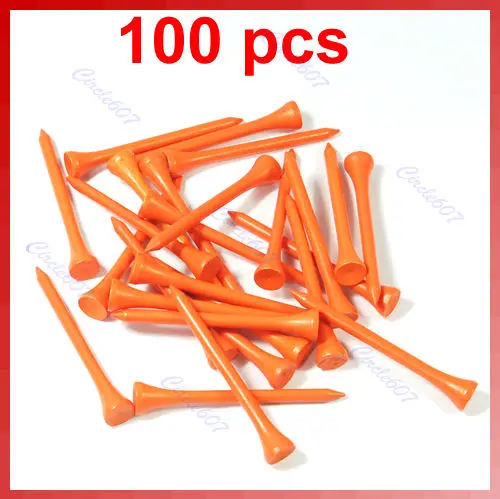 

100pcs Yellow 70mm Golf Ball Wood Tee wooden Tees Brand New