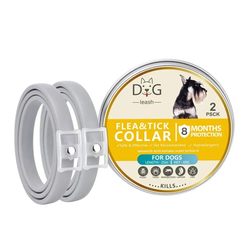 

Hot Sales 2Pcs Safe Pet Dog Collar Anti Flea Ticks Insect Repellent 8-Month Protection