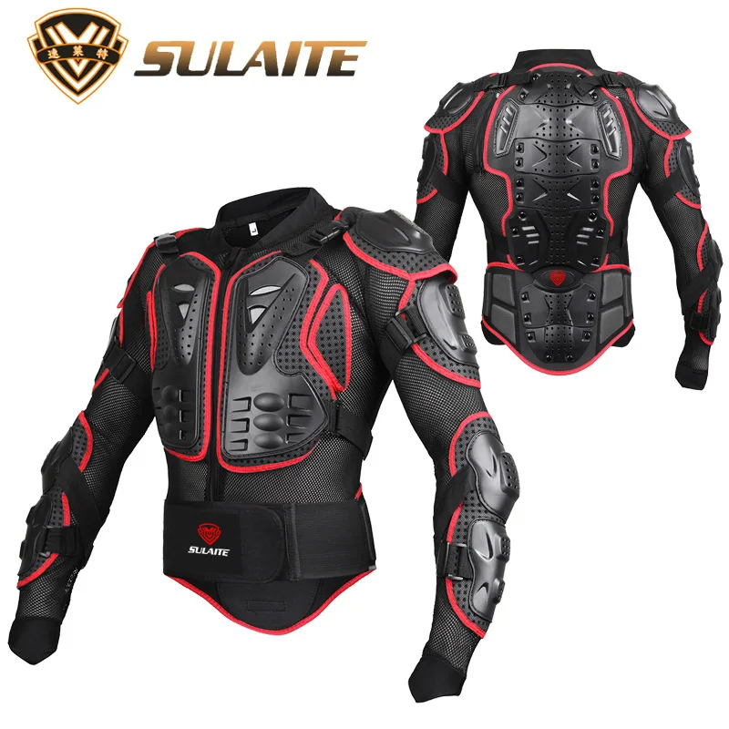 Motorcycle armor jacket Motorcycle Body Armor Shirt Jacket Motocross Back Shoulder Protector Gear S-4XL Black Veste de moto