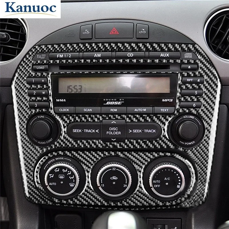 

Автомобильная центральная консоль CD кнопки кондиционирования панель отделка углеродное волокно стикер Стайлинг Аксессуары для Mazda MX5 Miata ...