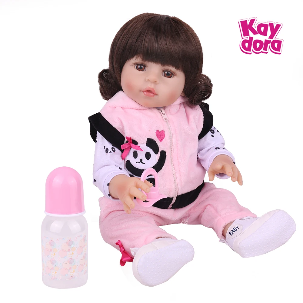 

18 inch premie bebes soft full body silicone Reborn Dolls Realistic newborn baby Doll Boneca Doll doll Christmas Surprice