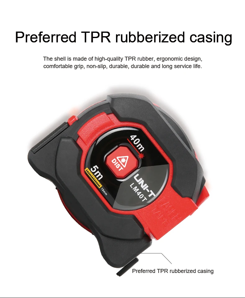LM40T 2 in 1 Laser Ranging Tape Measure Buildings, Interior and Exterior Decoration Design Engineering Measurement rangefinder