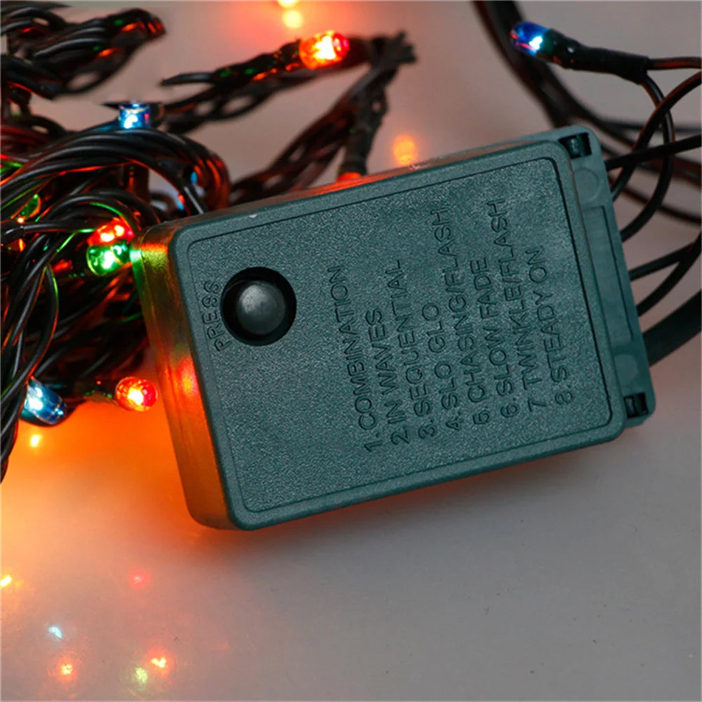 EU Plug Christmas 10M 100 Leds Anti-Fog Holiday String Light Garland Black Wire 8 Modes Outdoor Decoration Garden Patio Party | Лампы и